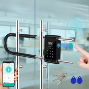 Khóa Cửa Kính Cường Lực Khóa Tay Nắm Cửa Mã Số Vân Tay Thẻ Từ Thông Minh Exsmith U9