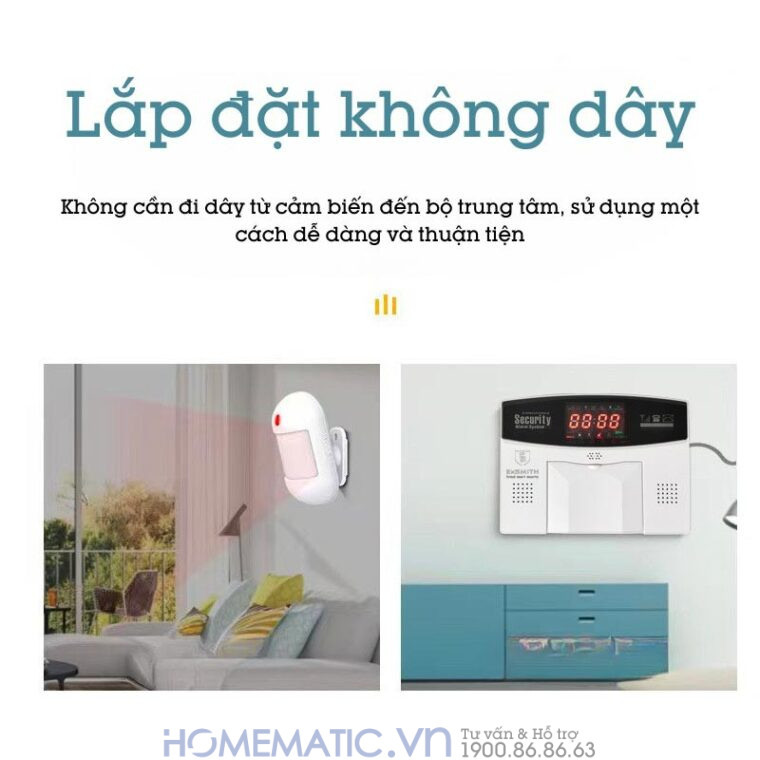 Bộ Thiết Bị Chống Trộm Báo Qua điện Thoại Dùng Sim 4g +wifi Exsmith Es1721