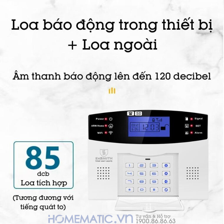 Bộ Thiết Bị Chống Trộm Báo Qua điện Thoại Dùng Sim 4g +wifi Exsmith Es1721