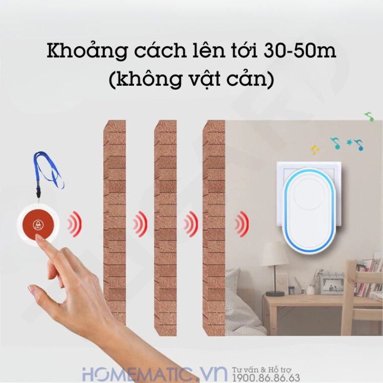 Chuông Báo động Cho Người Già Không Dây Wifi Td12s