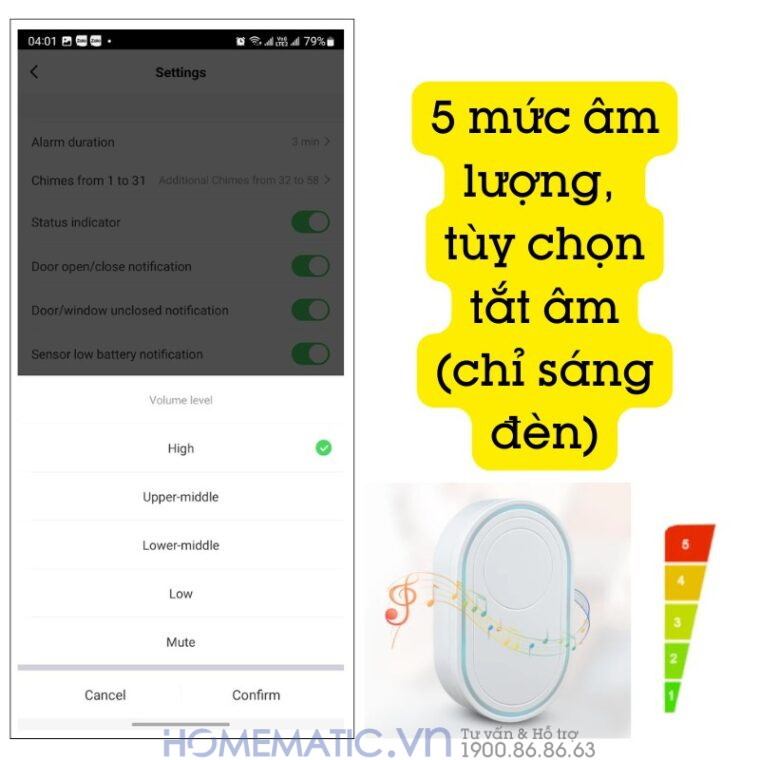 Chuông Báo động Cho Người Già Không Dây Wifi Td12s