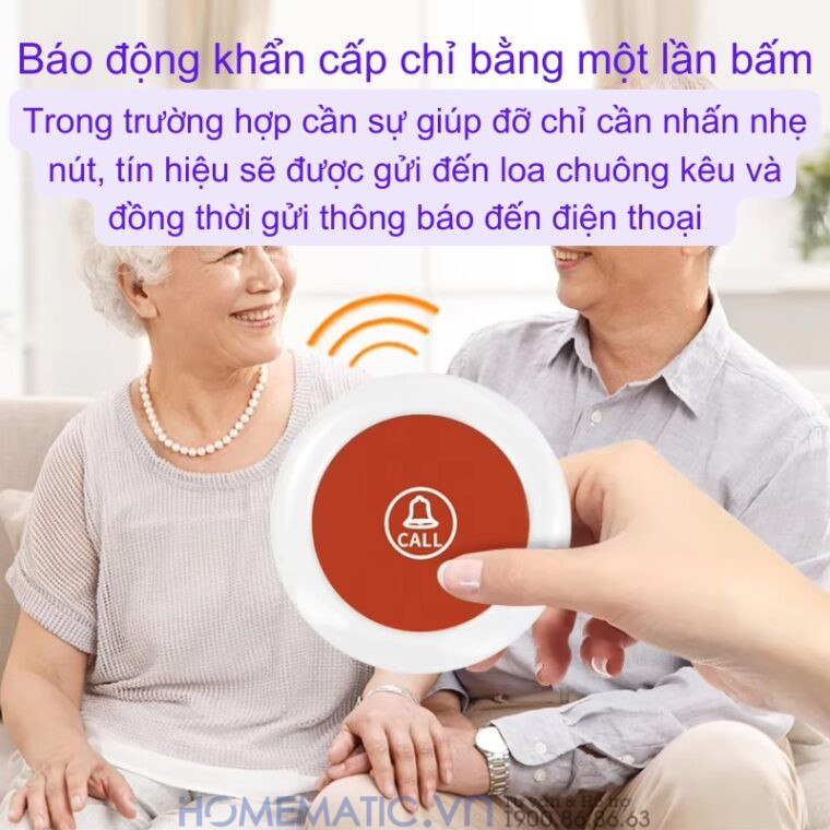 Chuông Báo động Cho Người Già Không Dây Wifi Td12s