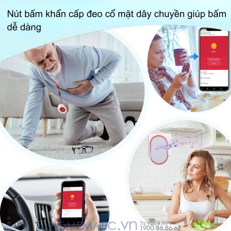 Chuông Báo động Cho Người Già Không Dây Wifi Td12s