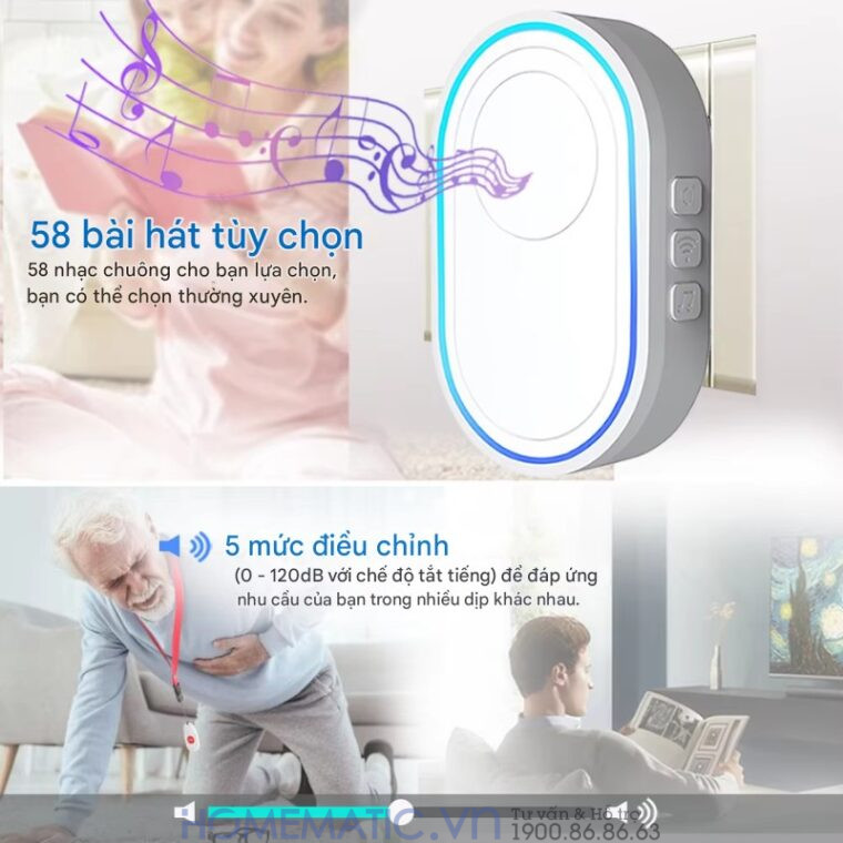 Chuông Báo động Cho Người Già Không Dây Wifi Td12s