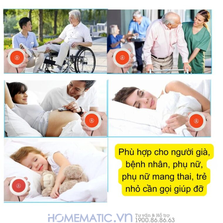 Chuông Báo động Cho Người Già Không Dây Wifi Td12s