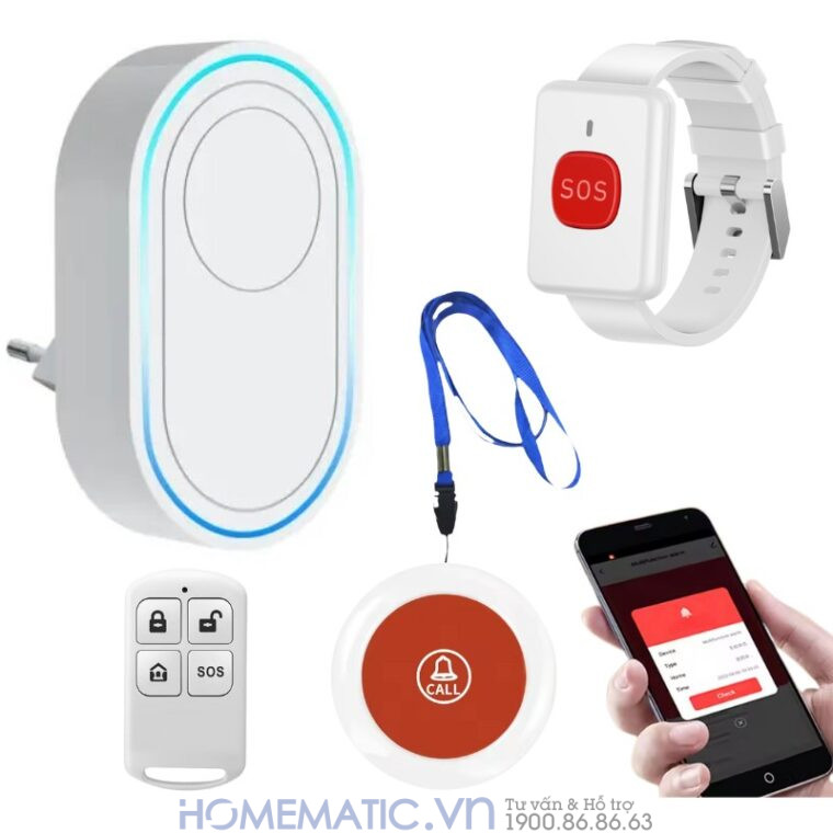 Chuông Báo động Cho Người Già Không Dây Wifi Td12s