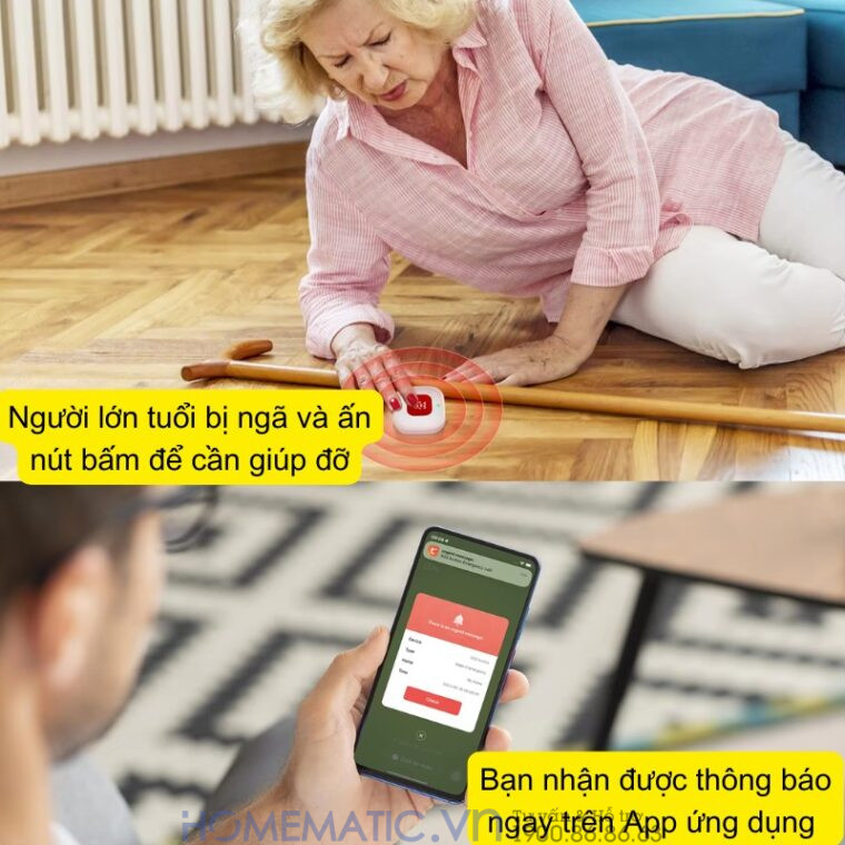 Chuông Báo động Cho Người Già Không Dây Wifi Td12s