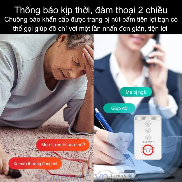 Chuông Báo Khẩn Cấp Cho Người Già Sử Dụng Sim 4g Pb4gsos Báo Về điện Thoại