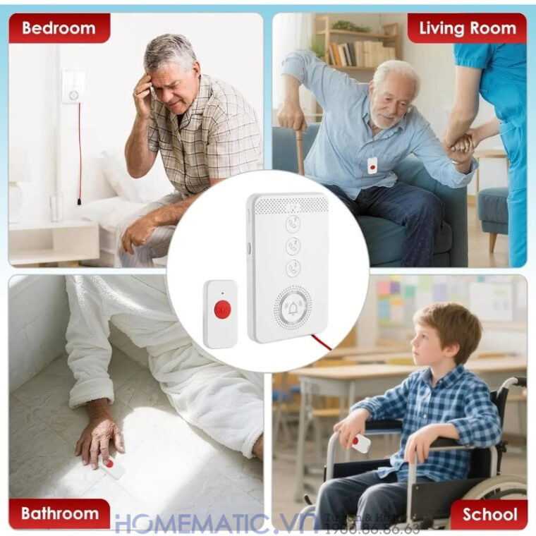 Chuông Báo Khẩn Cấp Cho Người Già Sử Dụng Sim 4g Pb4gsos Báo Về điện Thoại