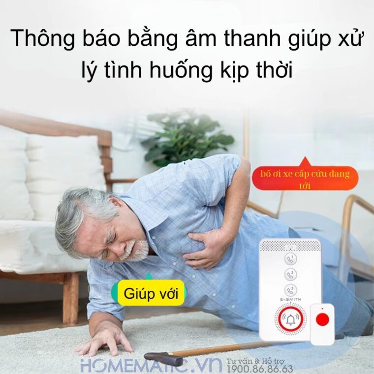 Chuông Báo Khẩn Cấp Cho Người Già Sử Dụng Sim 4g Pb4gsos Báo Về điện Thoại