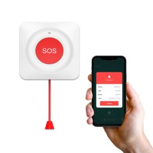 Chuông Báo Người Già Qua điện Thoại Nút Bấm Khẩn Cấp Hỗ Trợ Dây Giật Wifi Pbsos1