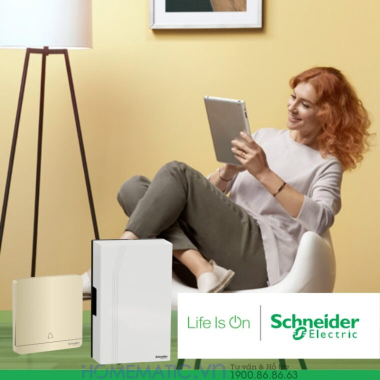 Chuông Cửa Có Dây Chính Hãng Schneider Electric Cao Cấp E8331wg Bản Wine Gold