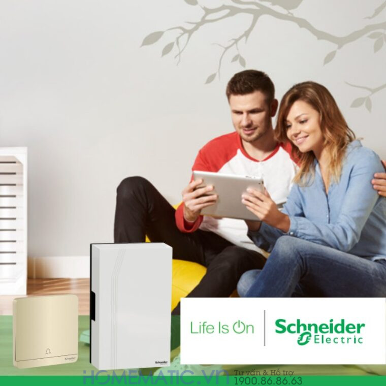 Chuông Cửa Có Dây Chính Hãng Schneider Electric Cao Cấp E8331wg Bản Wine Gold