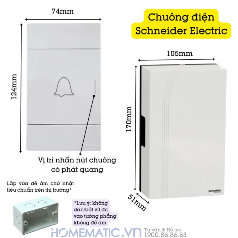 Chuông Cửa Có Dây Schneider Electric Cao Cấp M3t03 các tính năng