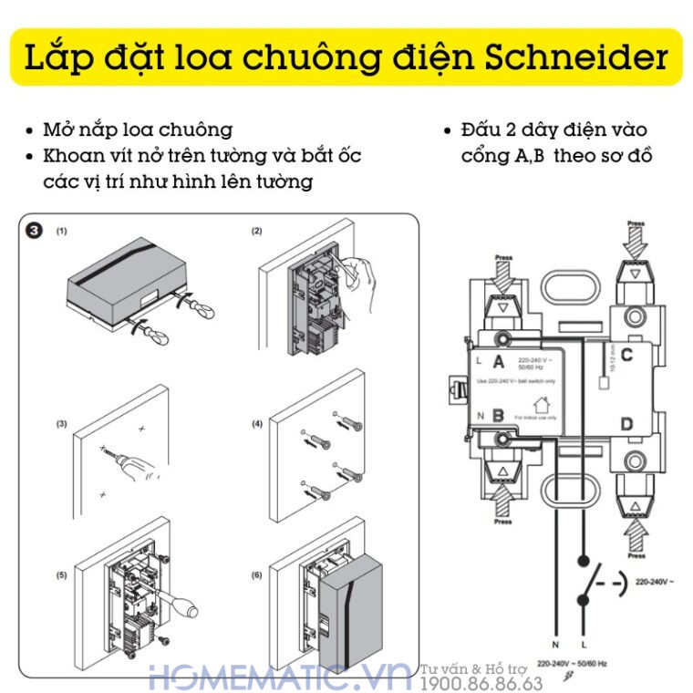 Chuông Cửa Có Dây Schneider Electric Cao Cấp M3t03 Chuông Cửa Có Dây Schneider Electric Cao Cấp M3t03