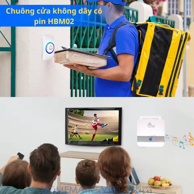 Chuông Cửa Không Dây Dùng Pin Homematic Hbm02