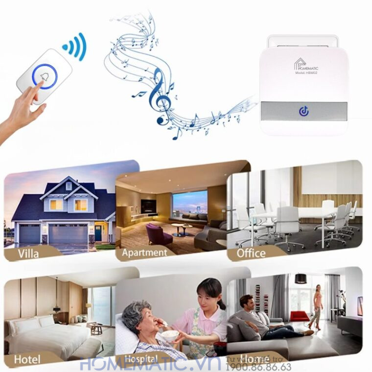 Chuông Cửa Không Dây Dùng Pin Homematic Hbm02
