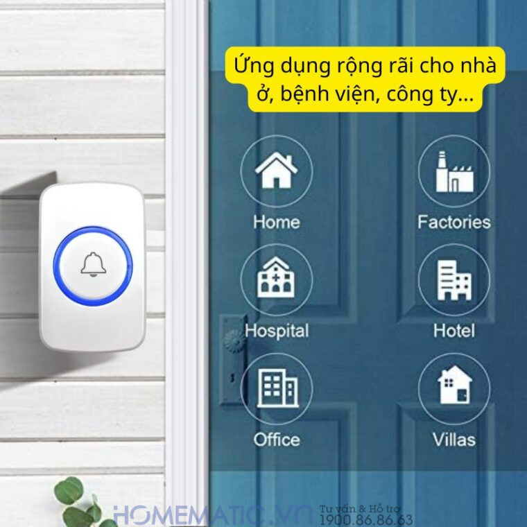 Chuông Cửa Không Dây Dùng Pin Homematic Hbm02