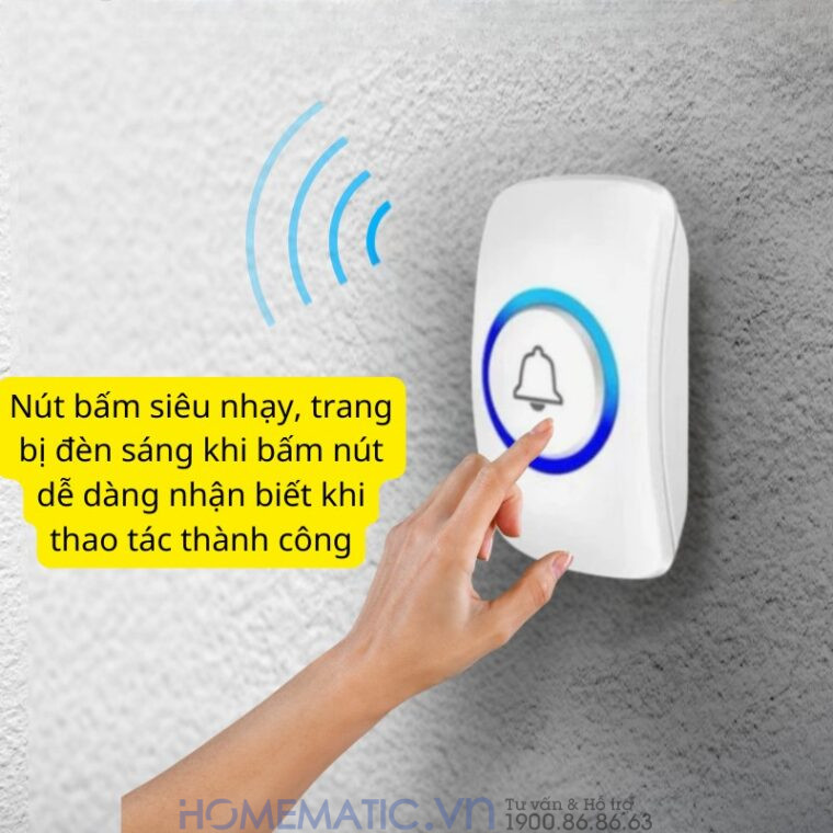 Chuông Cửa Không Dây Dùng Pin Homematic Hbm02