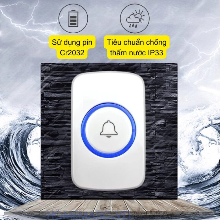 Chuông Cửa Không Dây Dùng Pin Homematic Hbm02
