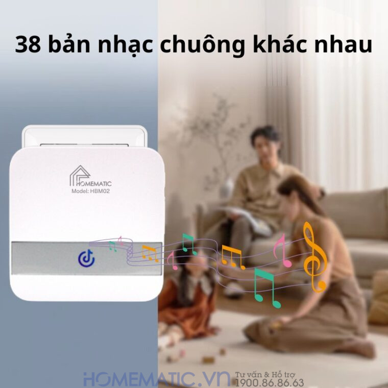 Chuông Cửa Không Dây Dùng Pin Homematic Hbm02
