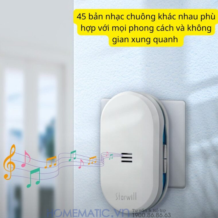 Chuông Cửa Không Dây Dùng Pin Starwill C21 Chuông Cửa Không Dây Dùng Pin Starwill C21