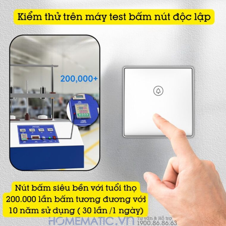 Chuông Cửa Không Dây Không Pin Cao Cấp Homematic G9lw nút bấm siêu bền