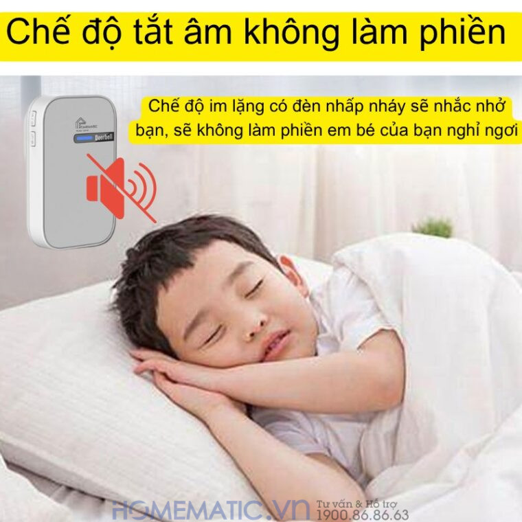 Chuông Cửa Không Dây Không Pin Cao Cấp Homematic G9lw chế độ tắt âm không làm phiền