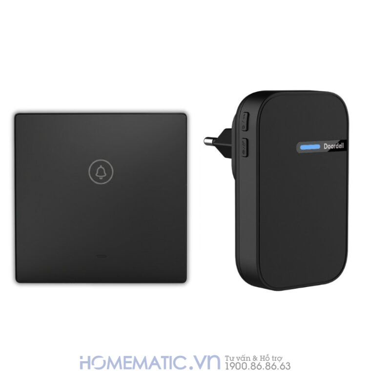 Chuông Cửa Không Dây Không Pin Cao Cấp Homematic G9lw bộ màu đen