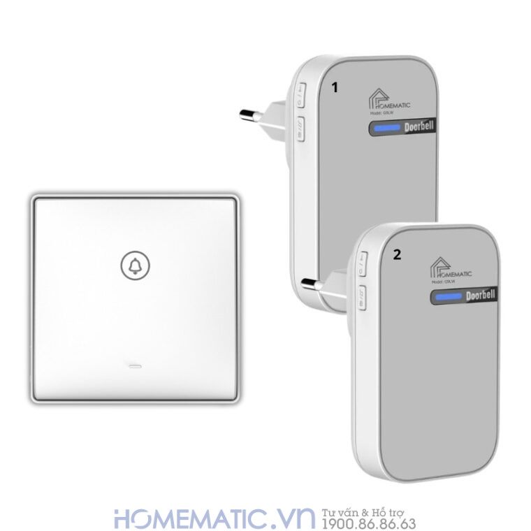 Chuông Cửa Không Dây Không Pin Cao Cấp Homematic G9lw bộ 1 nút 2 loa