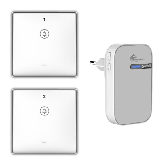 Chuông Cửa Không Dây Không Pin Cao Cấp Homematic G9lw bộ 2 nút 1 loa