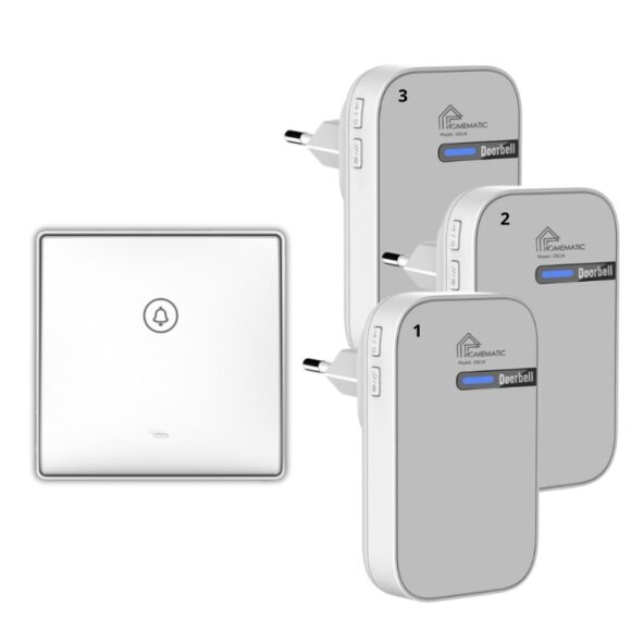 Chuông Cửa Không Dây Không Pin Cao Cấp Homematic G9lw bộ 1 nút 3 loa