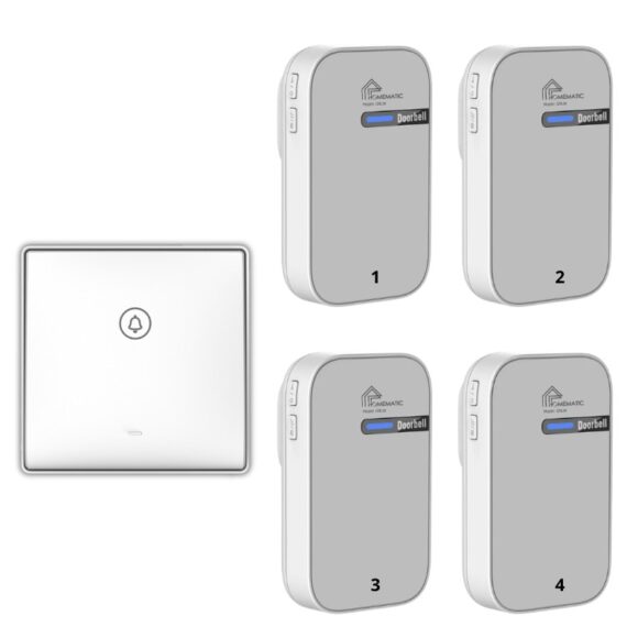 Chuông Cửa Không Dây Không Pin Cao Cấp Homematic G9lw bộ 1 nút 4 loa