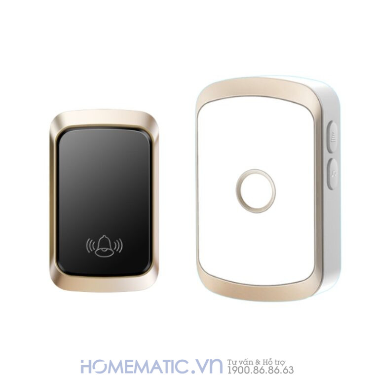 Chuông Cửa Không Dây Không Pin Homematic Af50 1 nút đen 1 loa trắng