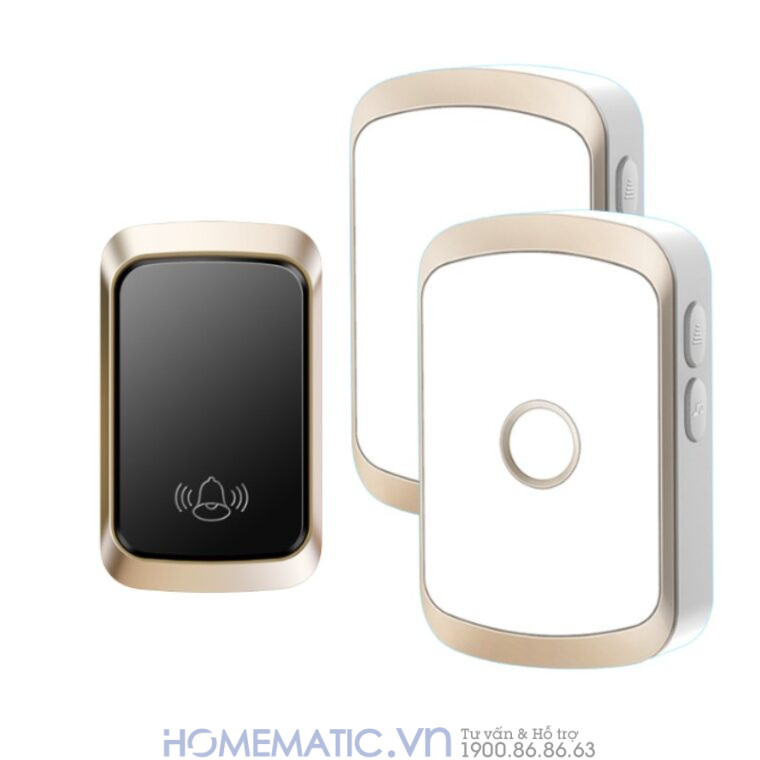Chuông Cửa Không Dây Không Pin Homematic Af50 1 nút đen 2 loa trắng