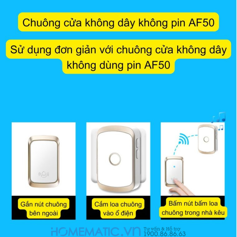 Chuông Cửa Không Dây Không Pin Homematic Af50