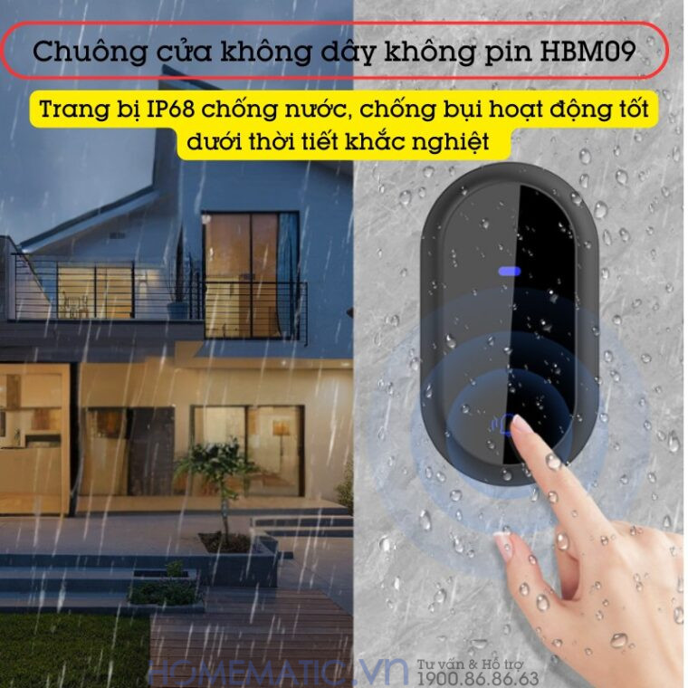 Chuông Cửa Không Dây Không Pin Homematic Hbm09
