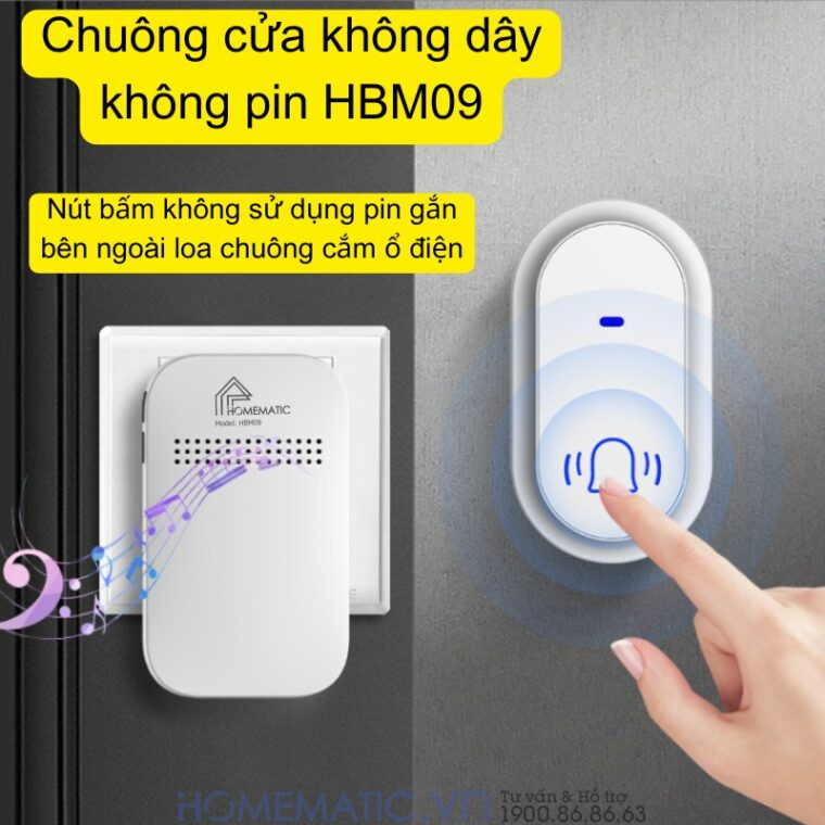 Chuông Cửa Không Dây Không Pin Homematic Hbm09