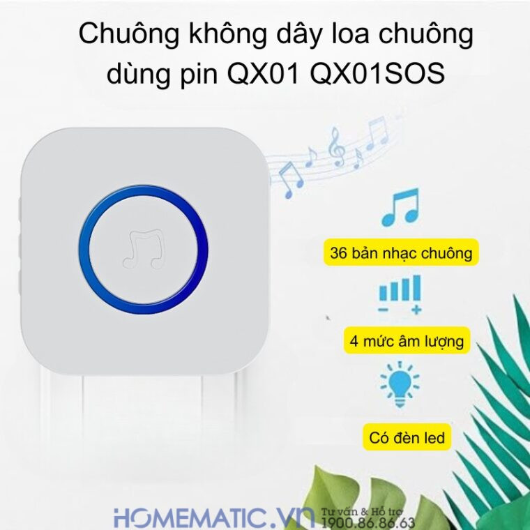 Chuông Không Dây Cho Người Già Qx01sos