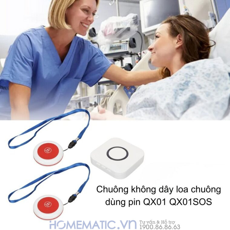 Chuông Không Dây Cho Người Già Qx01sos