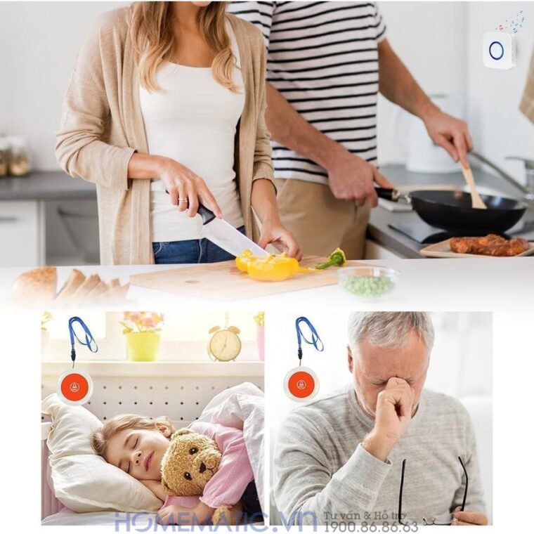 Chuông Không Dây Cho Người Già Qx01sos