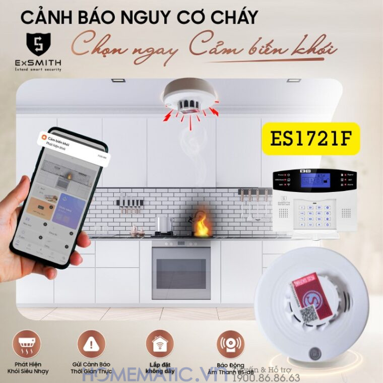 Hệ Thống Báo Cháy Không Dây Gia đình Báo Về điện Thoại 4g + Wifi Es1721f Hệ Thống Báo Cháy Không Dây Gia đình Báo Về điện Thoại 4g + Wifi Es1721f