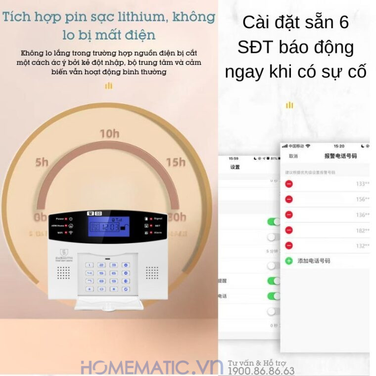 Hệ Thống Báo Cháy Không Dây Gia đình Báo Về điện Thoại 4g + Wifi Es1721fh (đầu Báo Khói + Nhiệt)