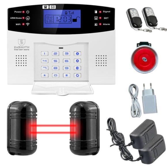 Hệ Thống Hàng Rào Chống Trộm Báo Về điện Thoại 4g + Wifi Exsmith Es1721ab