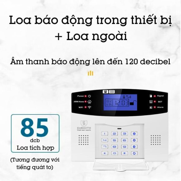 Hệ Thống Hàng Rào Chống Trộm Báo Về điện Thoại 4g + Wifi Exsmith Es1721ab