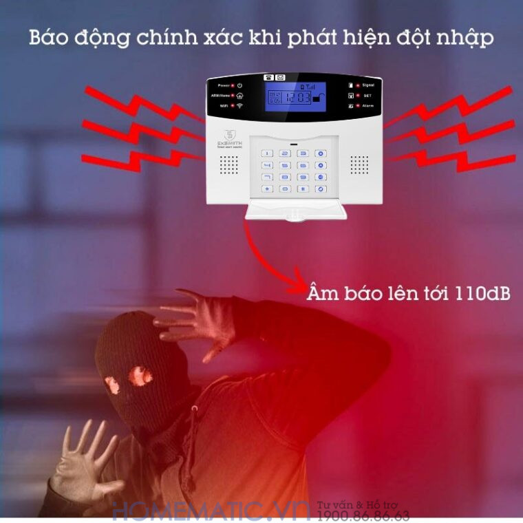 Hệ Thống Hàng Rào Chống Trộm Báo Về điện Thoại 4g + Wifi Exsmith Es1721ab