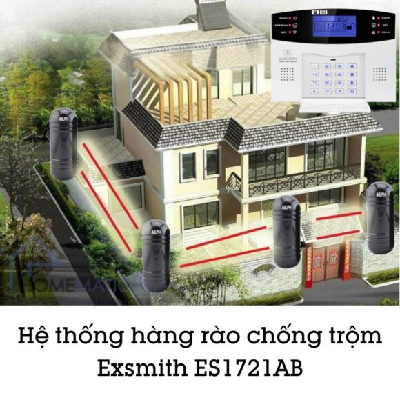 Hệ Thống Hàng Rào Chống Trộm Báo Về điện Thoại 4g + Wifi Exsmith Es1721ab