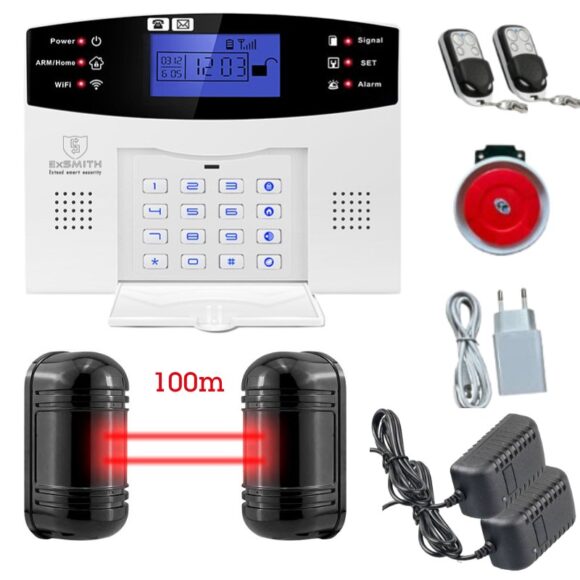 Hệ Thống Hàng Rào Chống Trộm Báo Về điện Thoại 4g + Wifi Exsmith Es1721ab