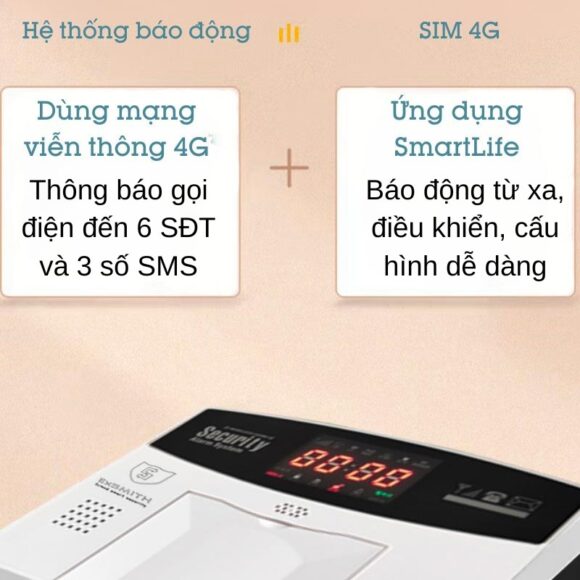 Hệ Thống Hàng Rào Chống Trộm Báo Về điện Thoại 4g + Wifi Exsmith Es1721ab