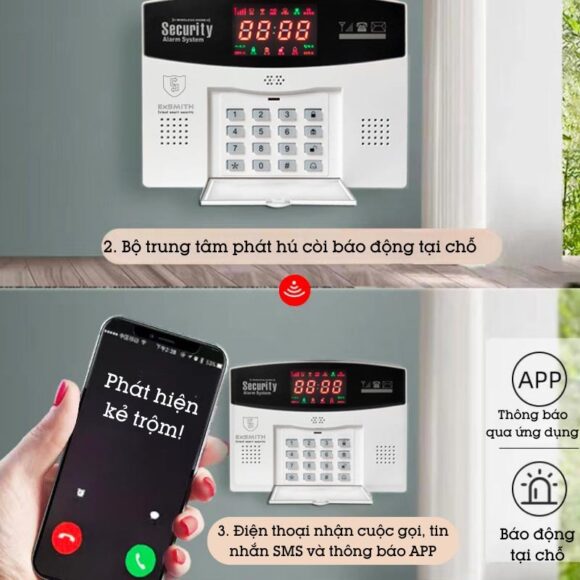 Hệ Thống Hàng Rào Chống Trộm Báo Về điện Thoại 4g + Wifi Exsmith Es1721ab